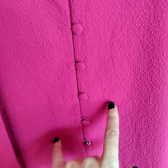 Ted Baker London Luaan Button Through Cami Dress Fuchsia sz 3/ L - Picture 5 of 10